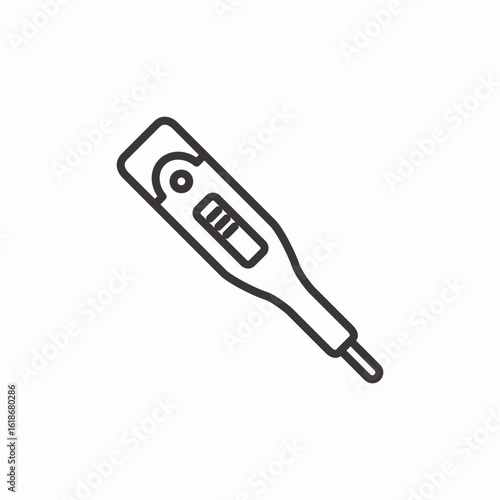 digital thermometer icon sign vector