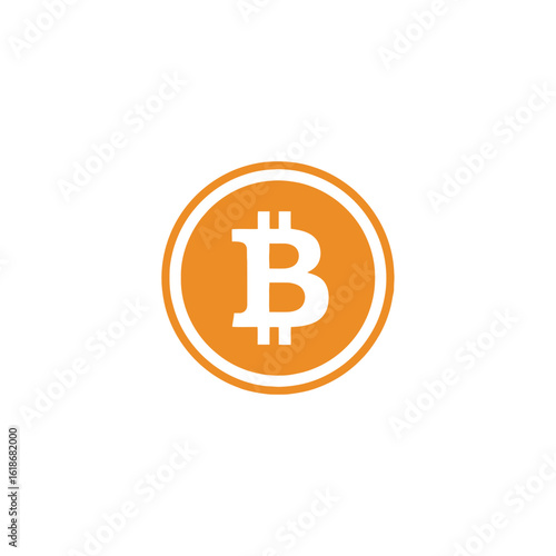 A simple graphic icon of the Bitcoin cryptocurrency logo, with a white stylized B inside a solid orange circle.