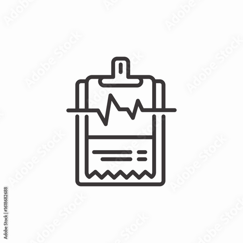 hear rate report  icon sign vector
