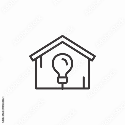 home light bulb icon sign vector