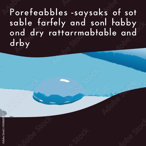 A close-up shot of a large, glistening water droplet resting on the soft fabric of a baby diaper. The droplet is perfectly round, catching the light and emphasizing the absorbency and freshness of the