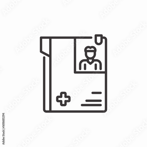 personal medical file icon sign vector
