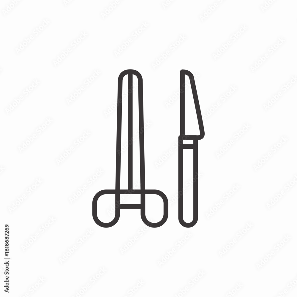 Obraz premium surgery tools icon sign vector
