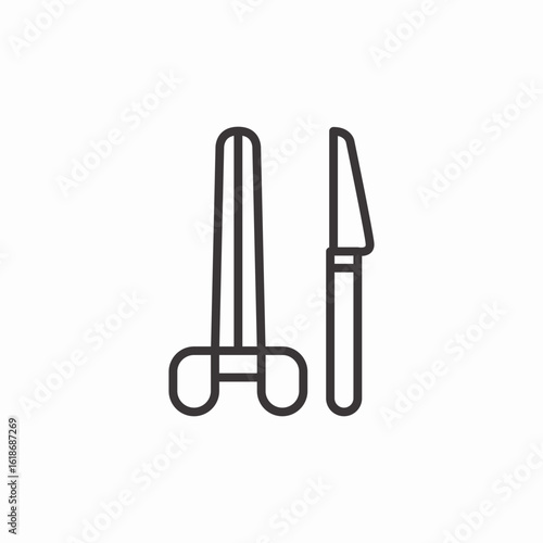 surgery tools icon sign vector