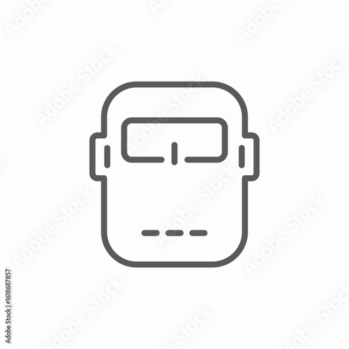 welding mask icon sign vector