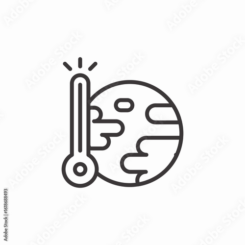 world temperature icon sign vector