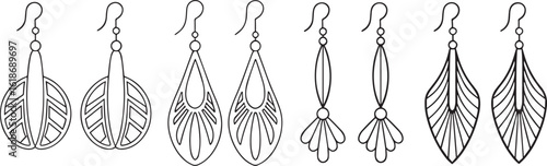 Ornate dangling earrings collection jewelry dangle
