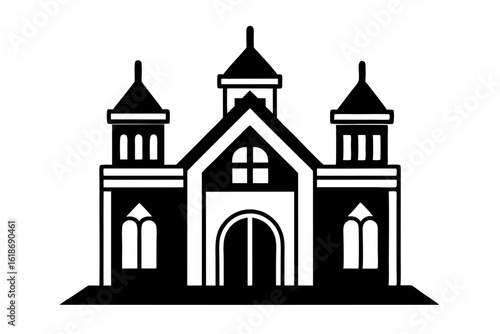 Religious synagogue vector design with cultural building detail