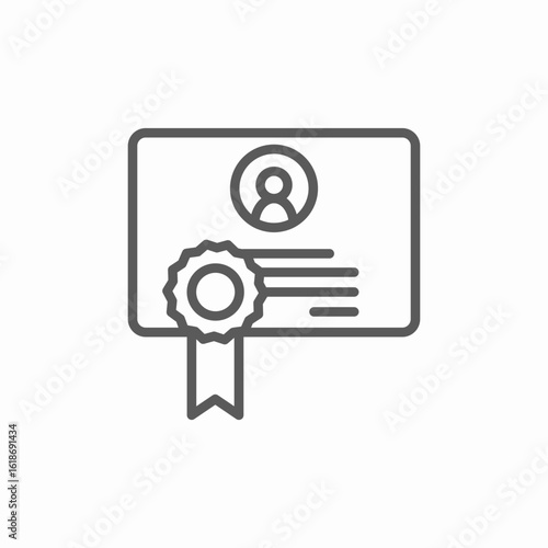 award certificate icon sign vector