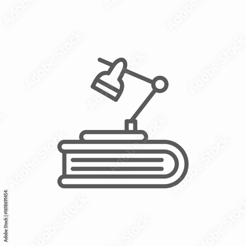 book lamp icon sign vector