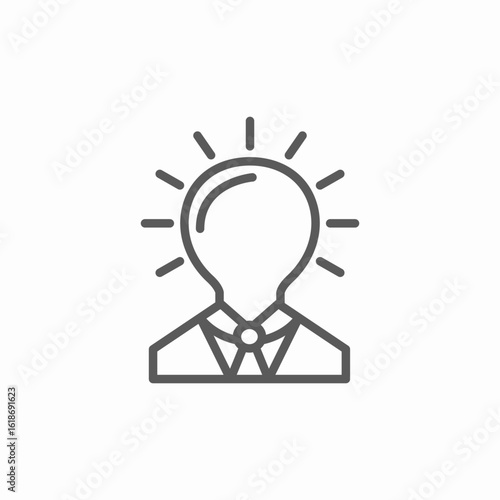 bright candidate icon sign vector