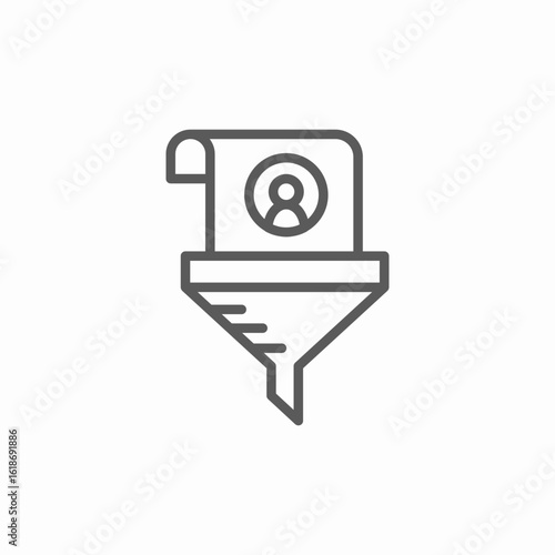 candidate filtering icon sign vector