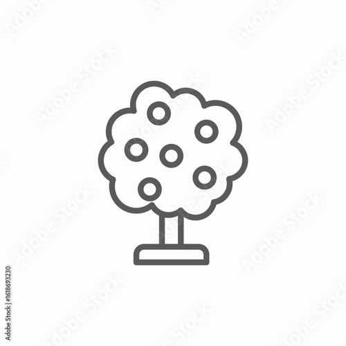 fruit tree icon sign vector