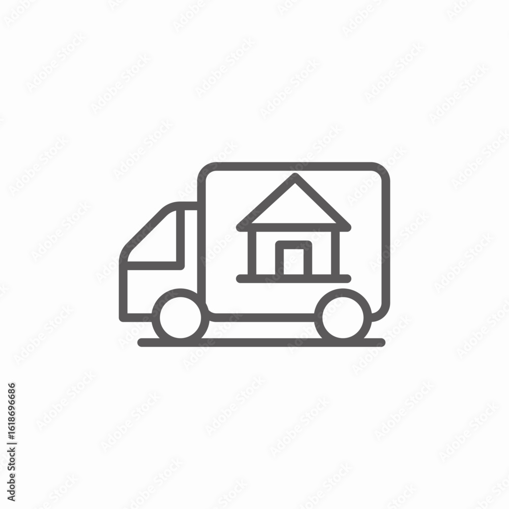 moving service truck icon sign vector moving service truck icon sign vector