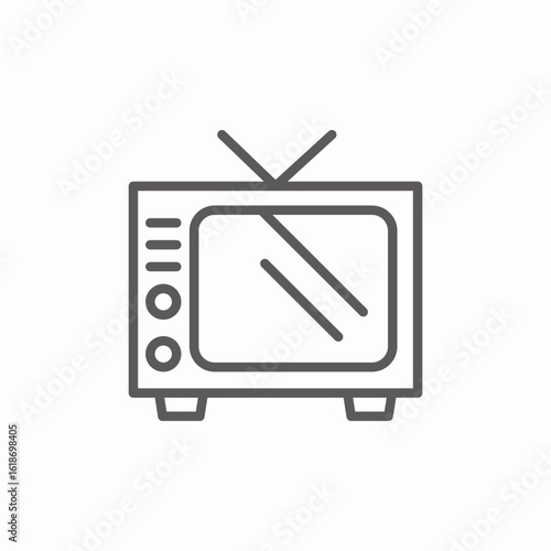 retor tv icon sign vector