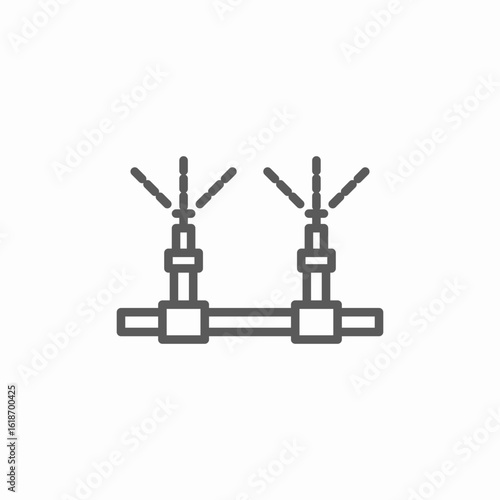 water sprinklers icon sign vector