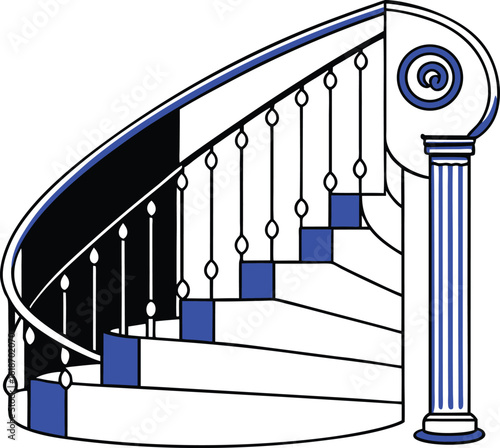 Spiral Staircase with Column