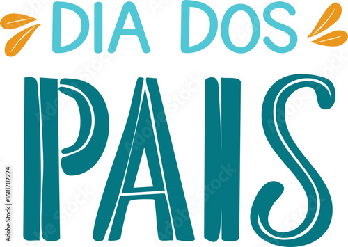 Lettering dia dos Pais em Português