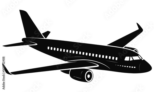 airplane on a white background