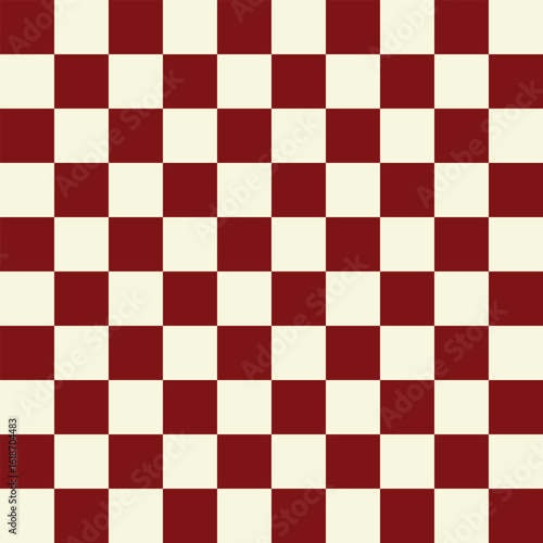 Maroon and Beige Checkered Pattern – Classic College-Inspired Plaid Design