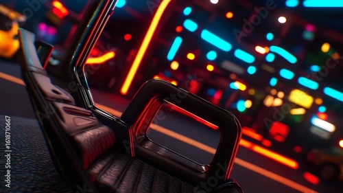 Futuristic Neon Lighting with Abstract Background for Creative Use