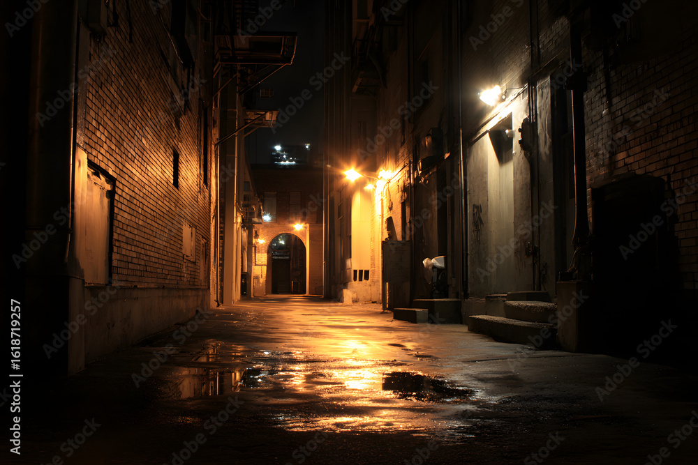 Fototapeta premium Dark City Alley