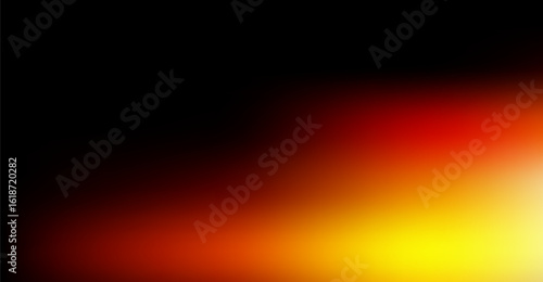 Ethereal gradient of crimson, gold, and ebony hues forms an enchanting display, as vibrant light cascades across a sleek and nebulous backdrop creating a mesmerizing scene