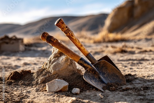 A set of traditional gold mining tools