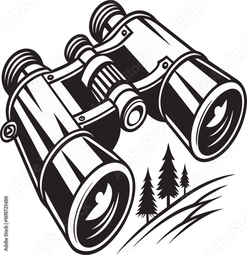 Binocular Silhouette Art