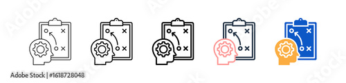 Strategic different style icons set vector illustration. 