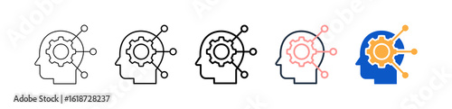 Lateral different style icons set vector illustration. 