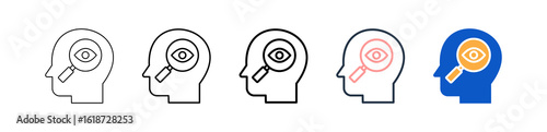 Observation different style icons set vector illustration. 