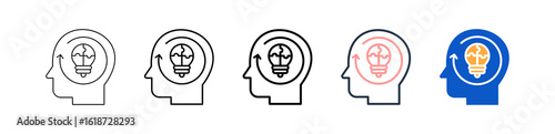 Logical Thinking different style icons set vector illustration. 