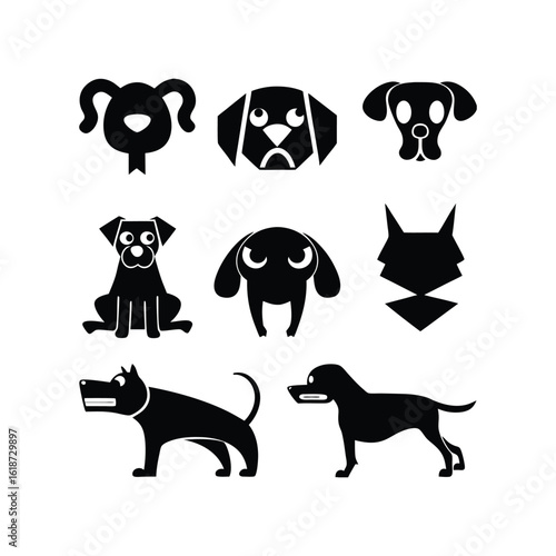 Cute Dog Vector Illustration | Doggy Cartoon Silhouette

