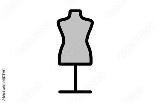 Vector illustration of a mannequin dress form