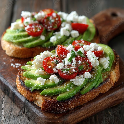 Wallpaper Mural Avocado toast with feta and tomatoes Torontodigital.ca