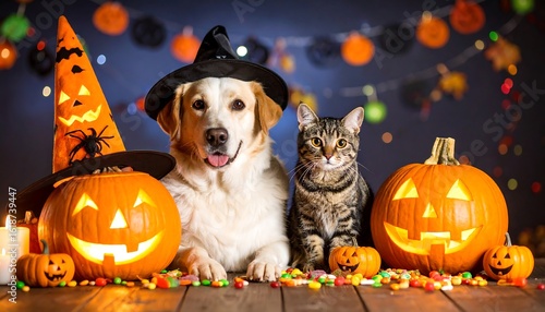 Halloween pets with pumpkins (1)