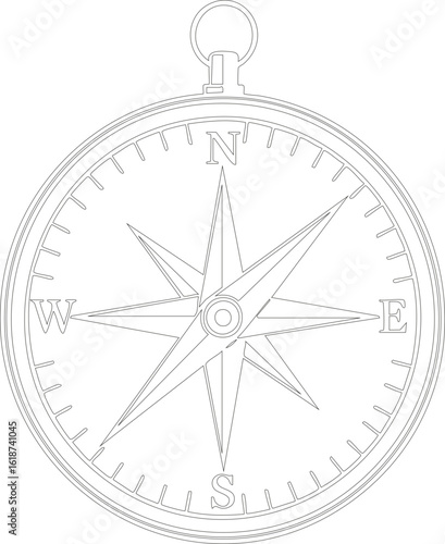 compass isolated on white