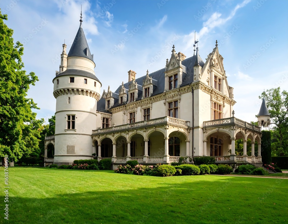 Fototapeta premium Luxurious European chateau