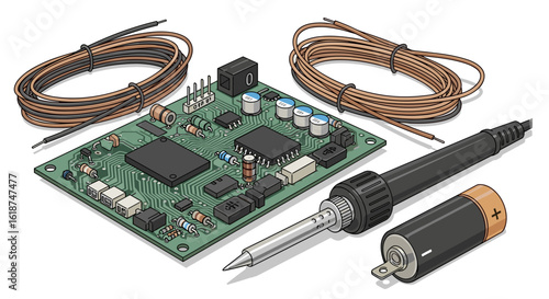Electronic Circuit Board Soldering and Components for DIY Projects