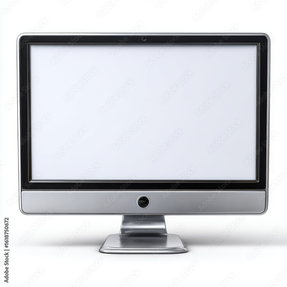 Ai generated image of modern computer monitor isolated on white background Ai generated image of modern computer monitor isolated on white background