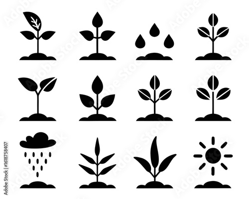 A curated assortment of clean modern and stylized graphic symbols representing various concepts presented in a unified color palette for versatile application in digital and print media