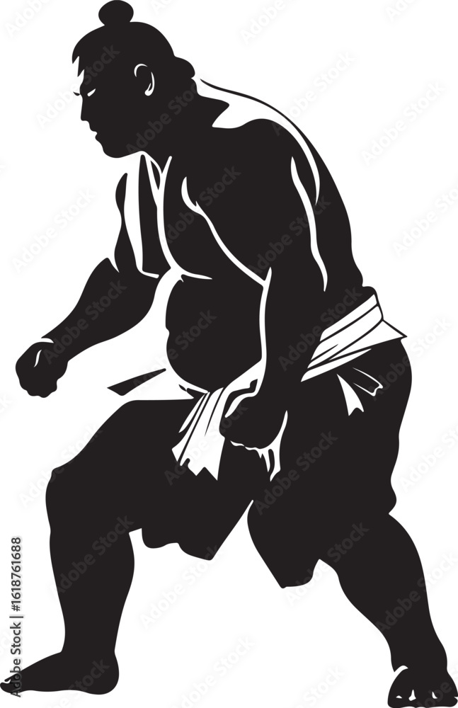 Fototapeta premium Sumo wrestler silhouette