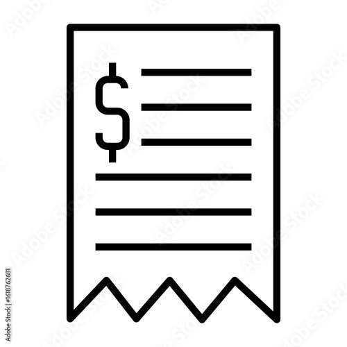 receipt vector icon