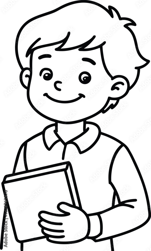 boy jumping softly arms out modern outline style boy jumping softly arms out modern outline style