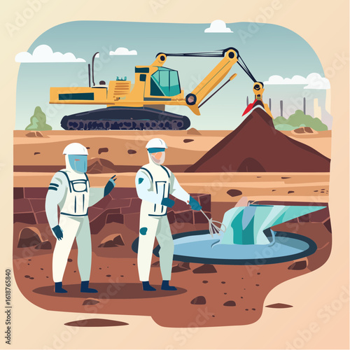 Eco Inspection at Mining Site with Soil and Water Testing