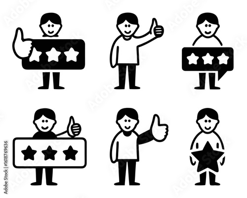 Charming cartoon man character expresses approval and satisfaction with a positive outcome showcasing a thumbs up gesture in a vibrant graphic
