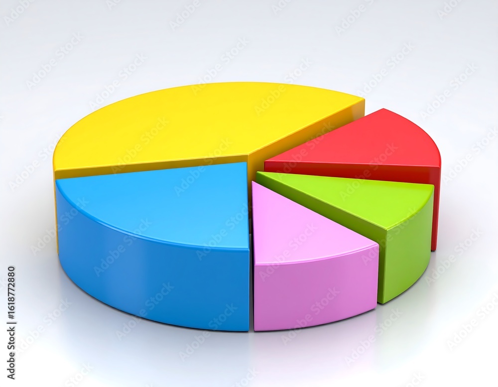 Colorful pie chart graphic Colorful pie chart graphic