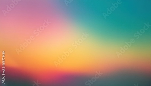 Multi-Color Fusion Gradient Background with Blur and Noise Grain Texture
