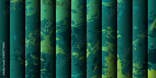 Abstract visually striking background with vertical striped bars in varying shades of glowing colors. Smoky, marbled, or cloudy texture depth and an illusion with structured pattern.